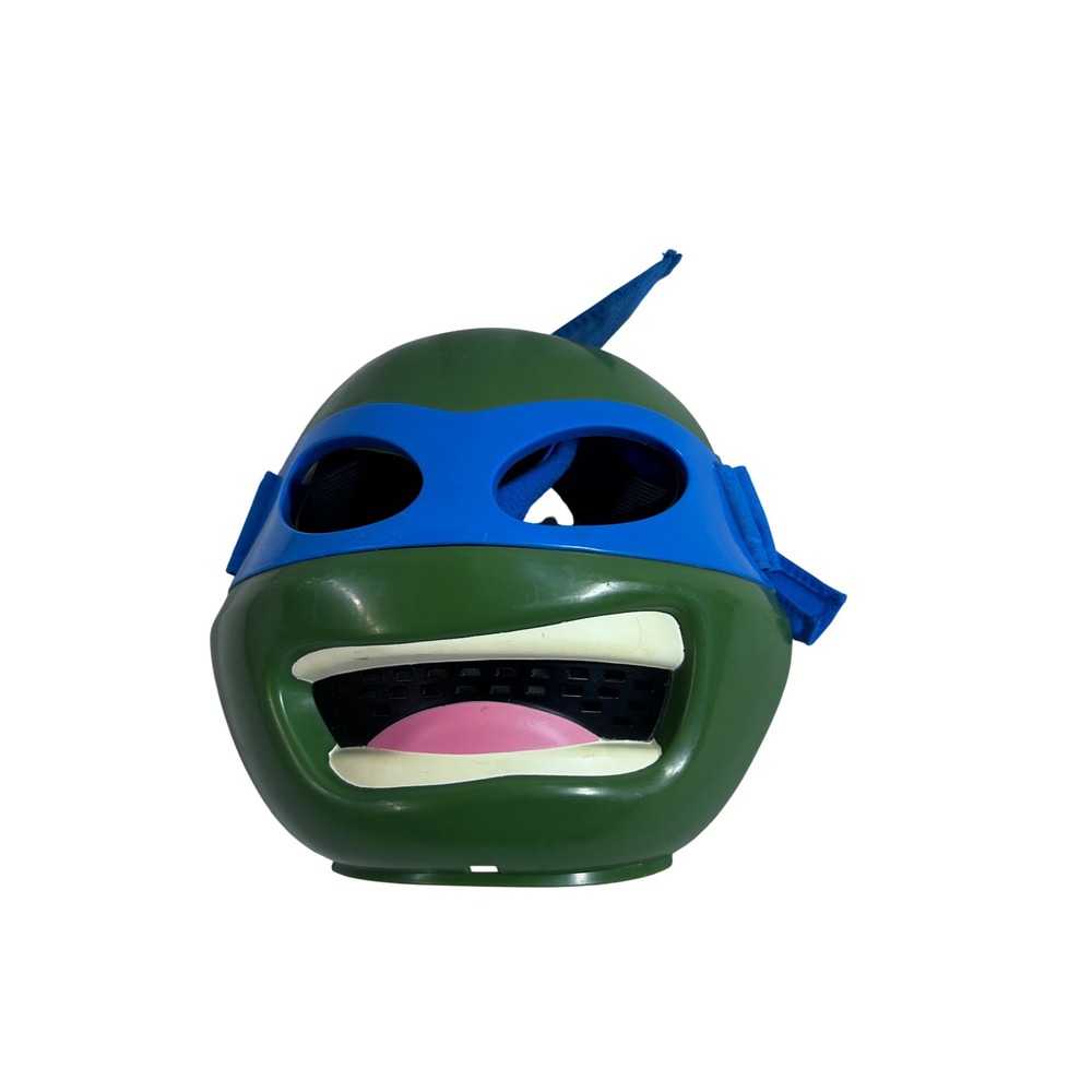 Playmates TMNT Leonardo Mask OS Green Blue Plastic Costume Kids